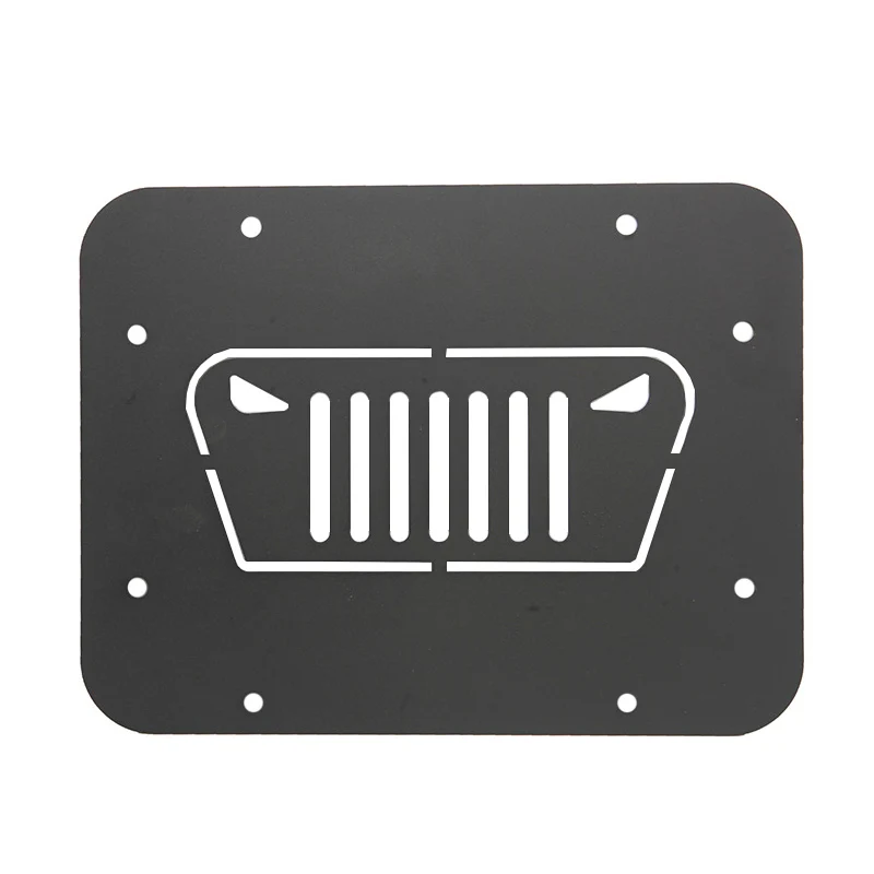 For Jeep Wrangler JK JKU Car Tailgate Spare Tire Delete Filler Plate Decoration Cover Exterior Parts Protective Frames