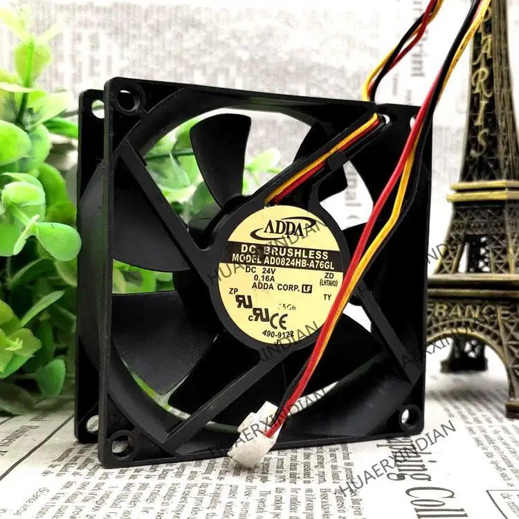 AD0824HB-A76GL جديد 24 فولت 0.16A 8025 مجموعة مروحة التبريد