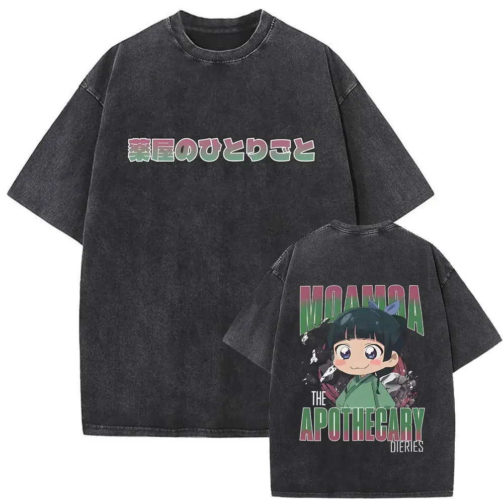 

Washed Vintage Anime The Apothecary Diaries T-shirt Kawaii Funny Maomao Graphic T-shirts Men Women's Cotton Oversized T Shirts
