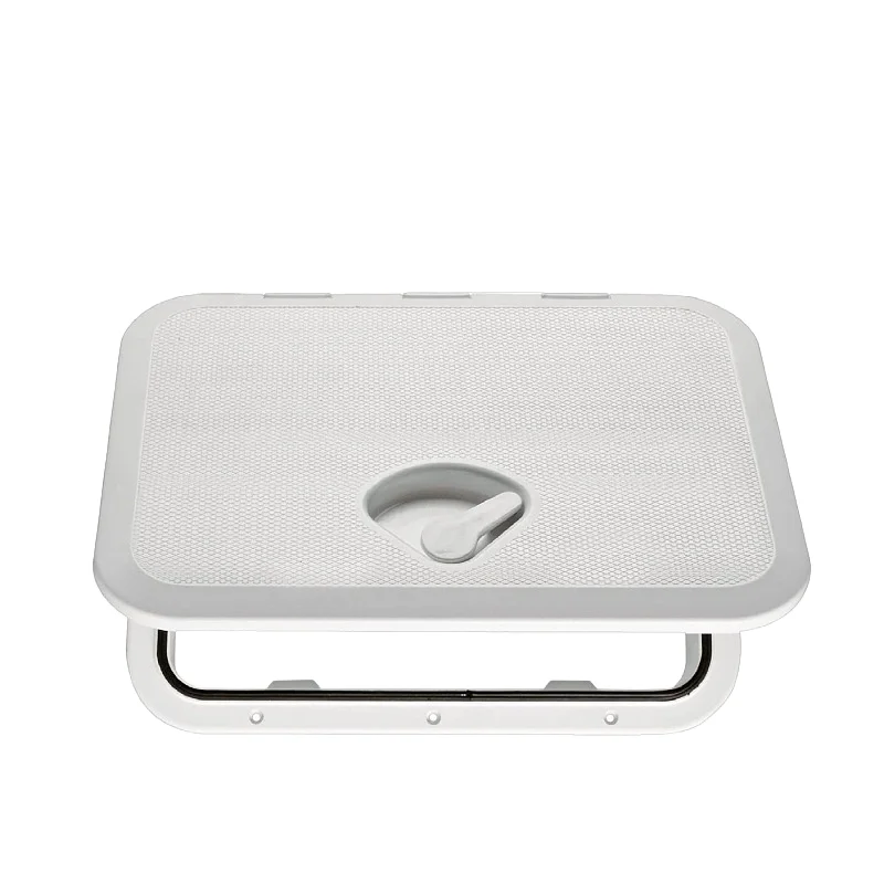 270*375mm Plastic Marine Rectangular Deck Cover for Cruise Ship Yacht Single Lock Hatch Cover New Condition