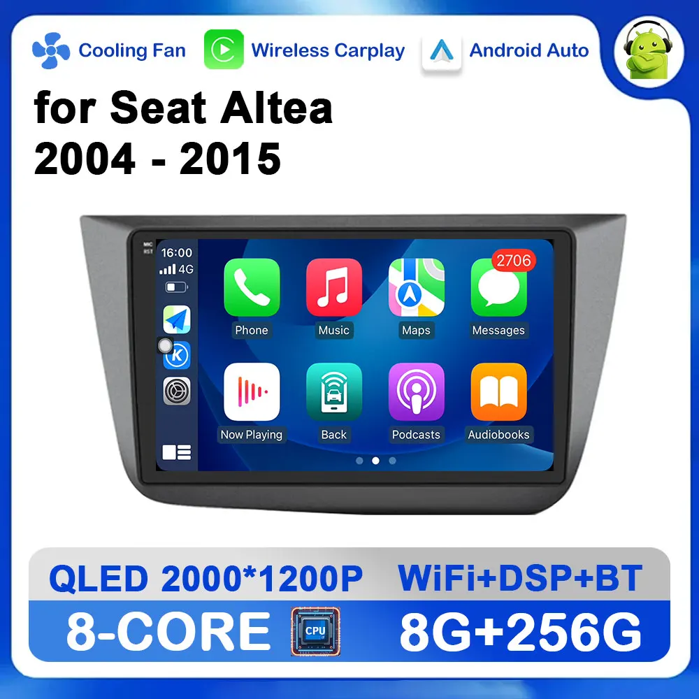 

9 inch Android Intelligent System for Seat Altea 2004 - 2015 Car Radio Video Multimedia Player DSP Stereo Bluetooth 4G Head Unit
