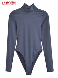 Tangada donna Solid streethy body dolcevita manica lunga tuta femminile tute 6 p298