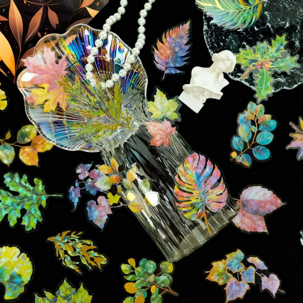 Waterproof Leaf Decals Autumn Leaves Shape Stickers Window Clings Set for Kids Classroom Home Party Supplies for Toddlers