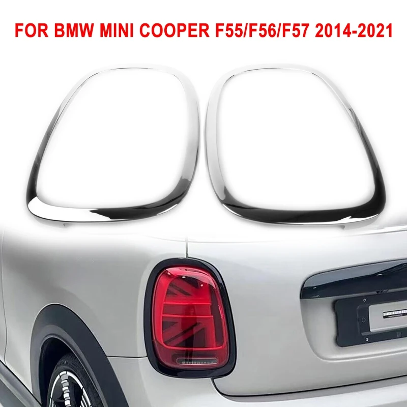 Font Rear Lamp Frame Headlight Trim Ring For BMW Mini Cooper F55 F56 F57 2014-2021 Headlight Ring Bezel Trim Surround Cover