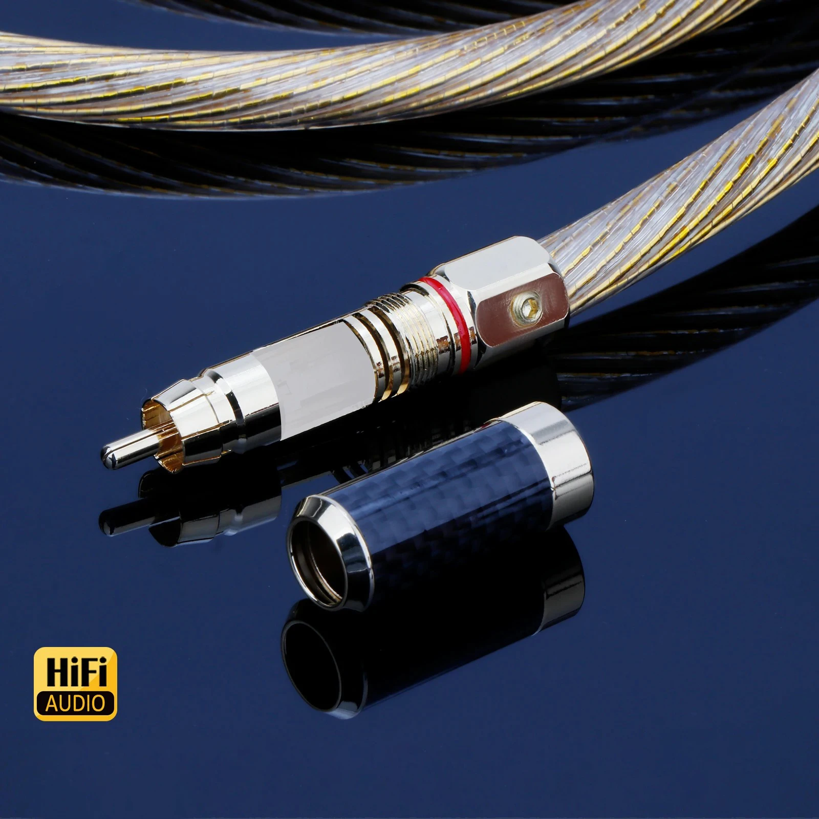 1 шт., 75 Ом, цифровой коаксиальный кабель 8N OCC, посеребренный кабель SPDIF RCA, кабель ЦАП, кристаллическая медь для усилителя сабвуфера