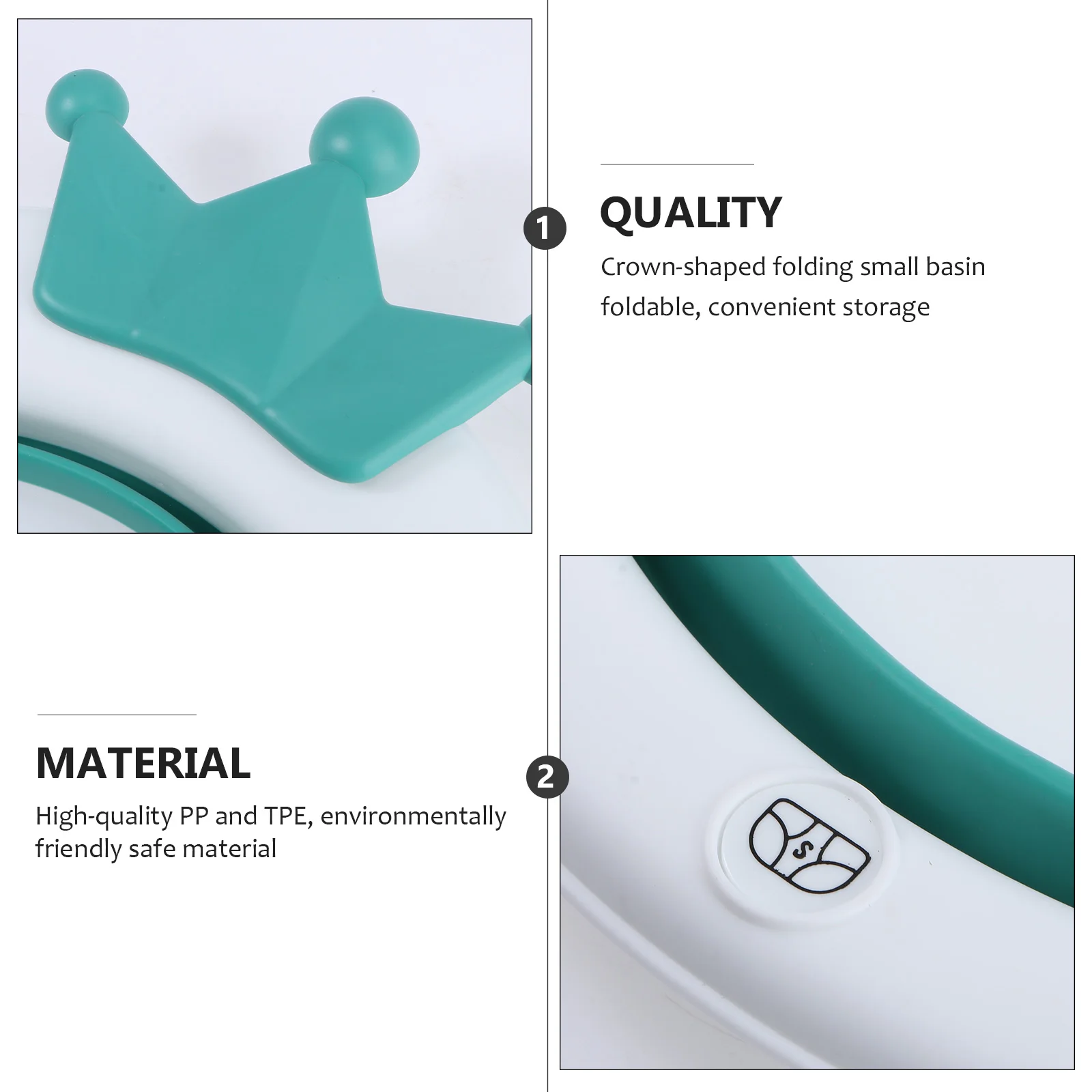 

Collapsible Baby Green Small Basin for Newborn Large Cartoon Baby Basin Capacity Durable Portable Plastic Home Goods