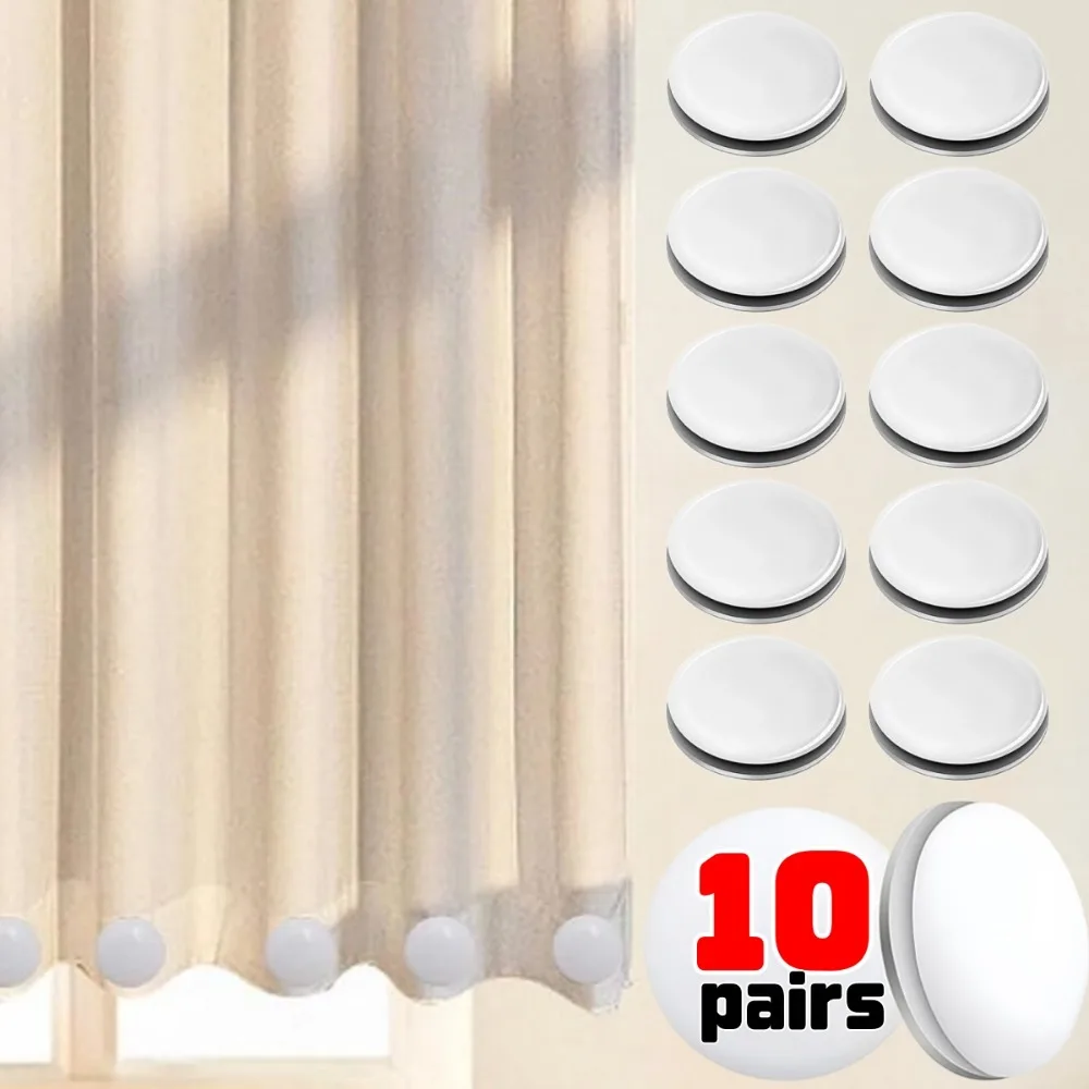 4-24Pairs Magnetic Curtain Weights Waterproof Reusable Curtain Tablecloth Strong Magnets Heavy Duty Weights use to Hold Curtain