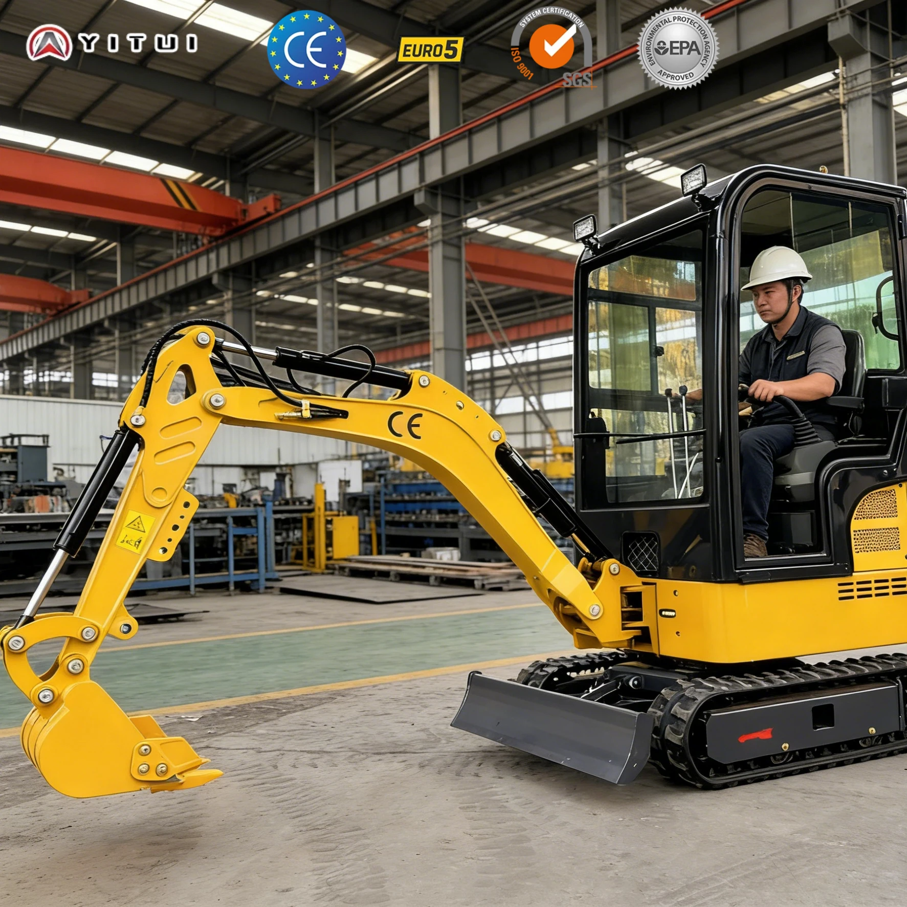 

26Year-Old Customized 1.5-Ton Mini Excavator Equipped With3 Attachments (Grabber/Drilling Machine/Breaker) For Farming Purposes