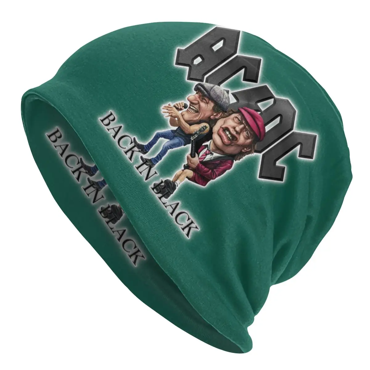 Custom Heavy Metal Rock AC DC Bonnet Femme Cool Knitting Hat For Men Women Winter Warm Beanies Caps