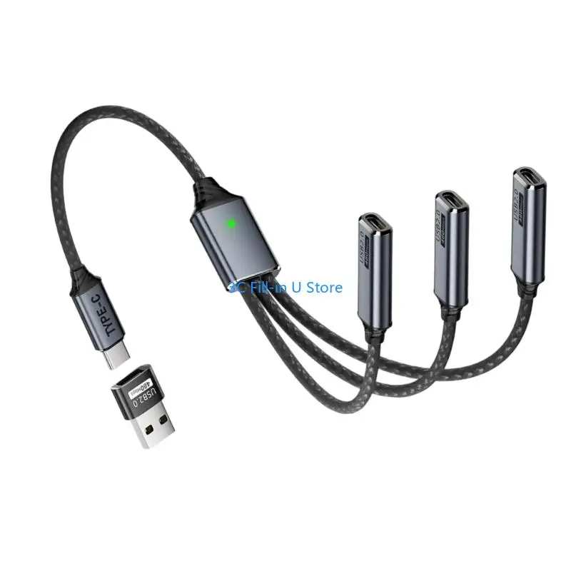 G8TA Fast Speed 480Mbps USB C Cable Cord for Multi Device Data Transfer and Charging