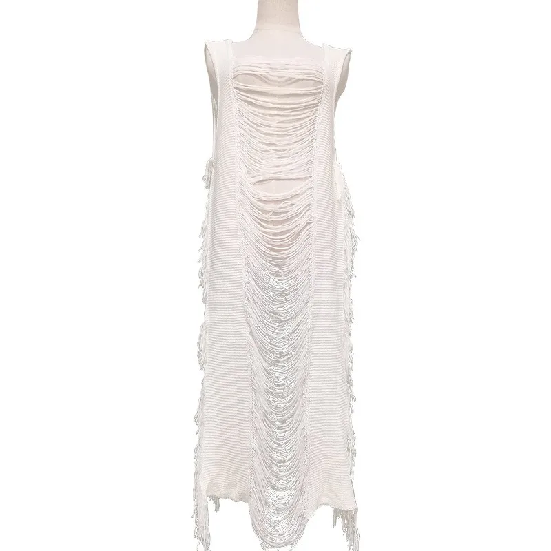 Maternity Photography Sexy Hollow Hole Sleeveless Dress Vintage Boho Pregnancy Dress Slits See-through Hot Slim Dress For Photo