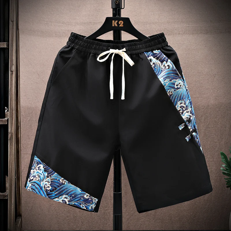 

Men's Beach Shorts Casual Five-Quarter Length Outdoor Wear Summer Fashion Loose Fit Straight Leg Pants Youth Style Polyester ...