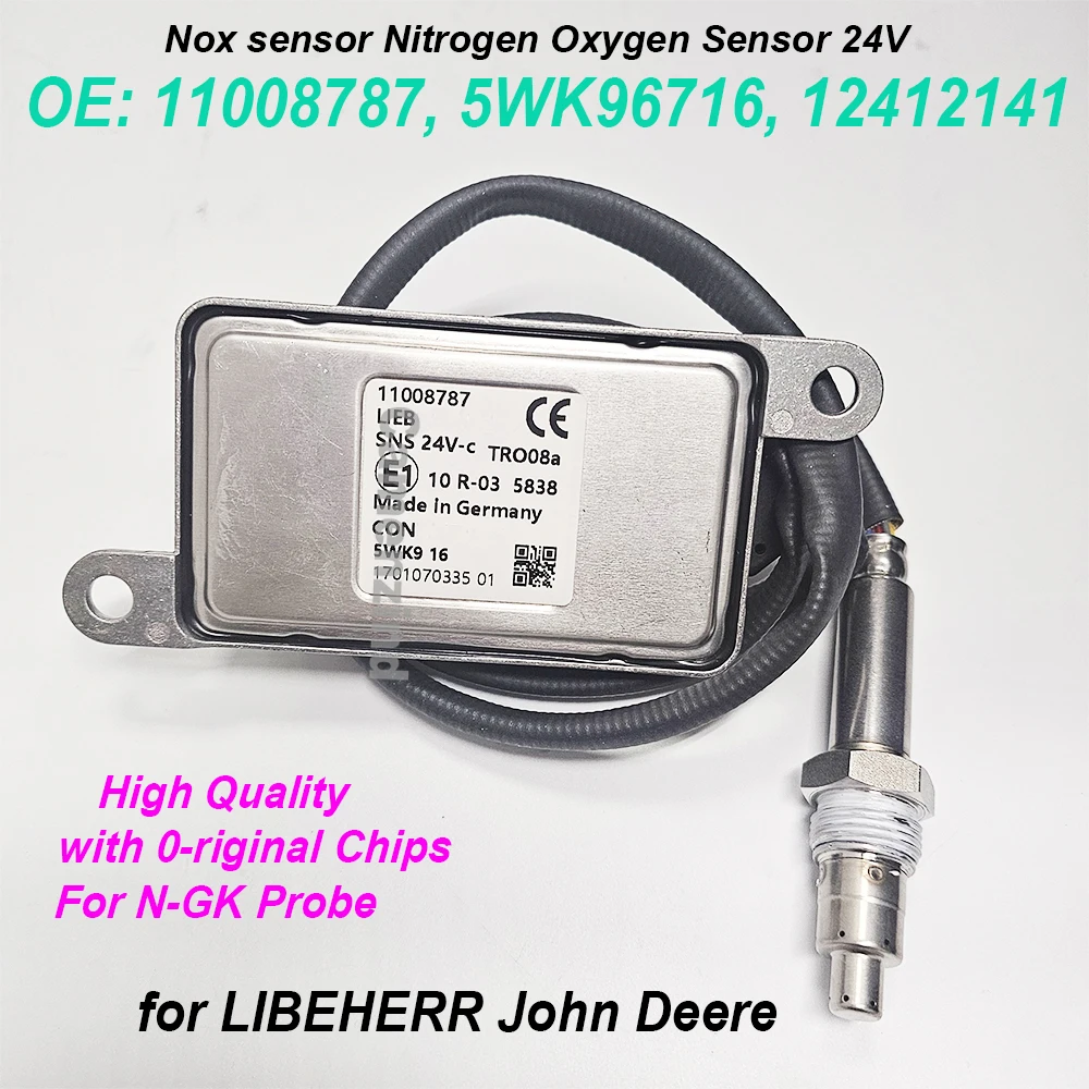 

5WK96716 11008787 Nox sensor Nitrogen Oxygen Sensor 24V 12412141 High Quality for LIBEHERR L550 L580 Wheel Loader