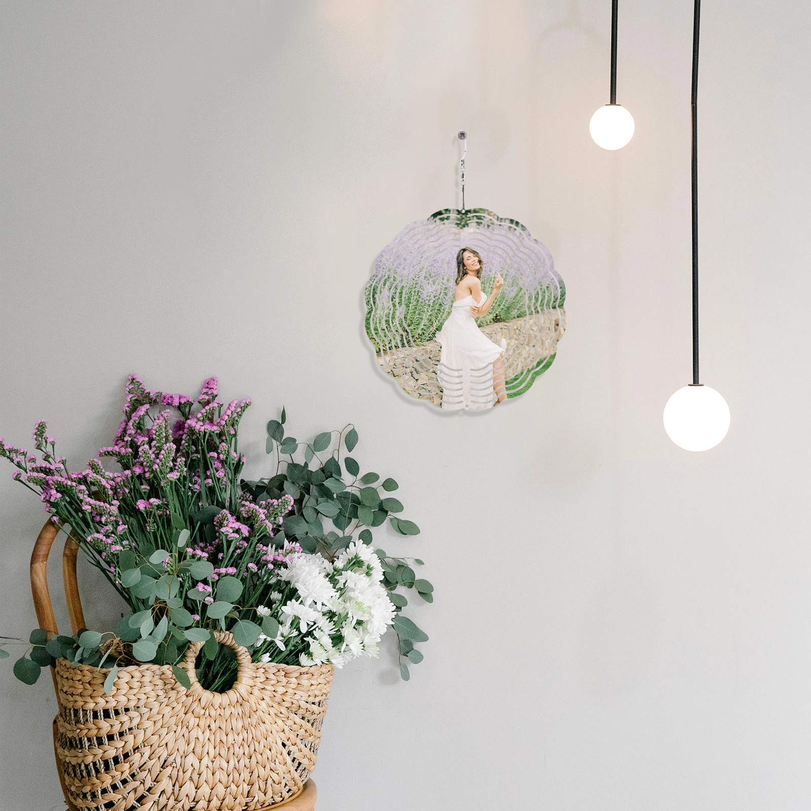 

Blank Aluminum Sublimation Wind Spinner Hanging Ornament for Garden Yard Porch Outdoor Wind Spinner Decor Hanging Decor