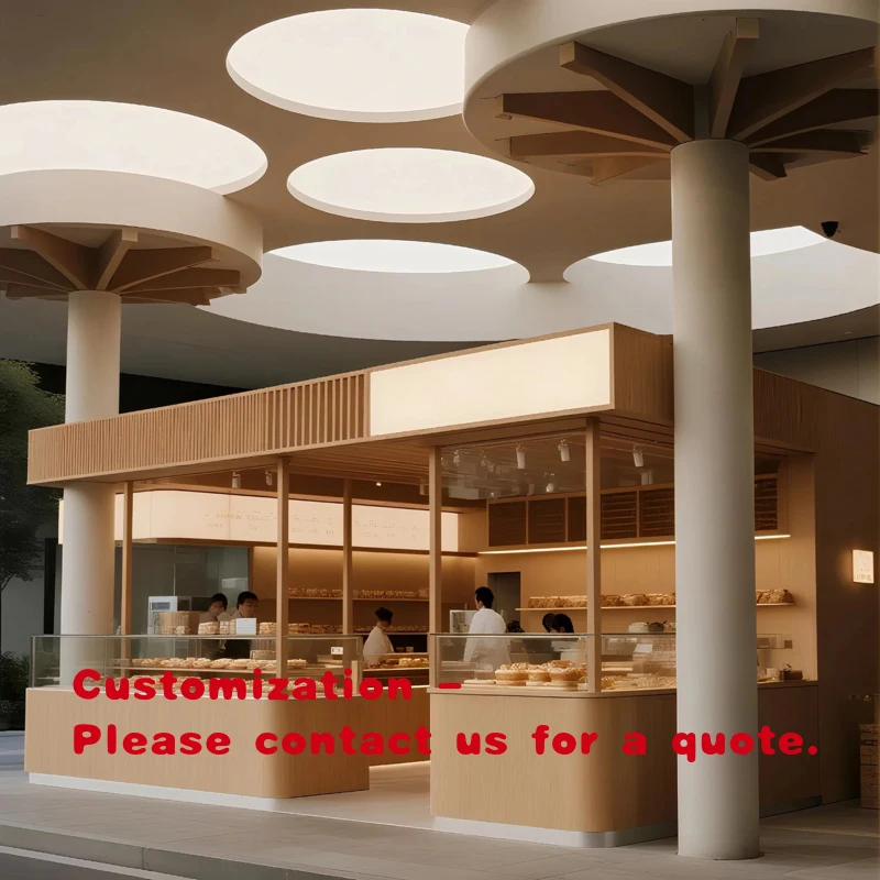 custom.DI HAO Premium Commercial Bakery Display Cabinet Temperature Control Heavy Duty Construction LED Lighting Brown Sho