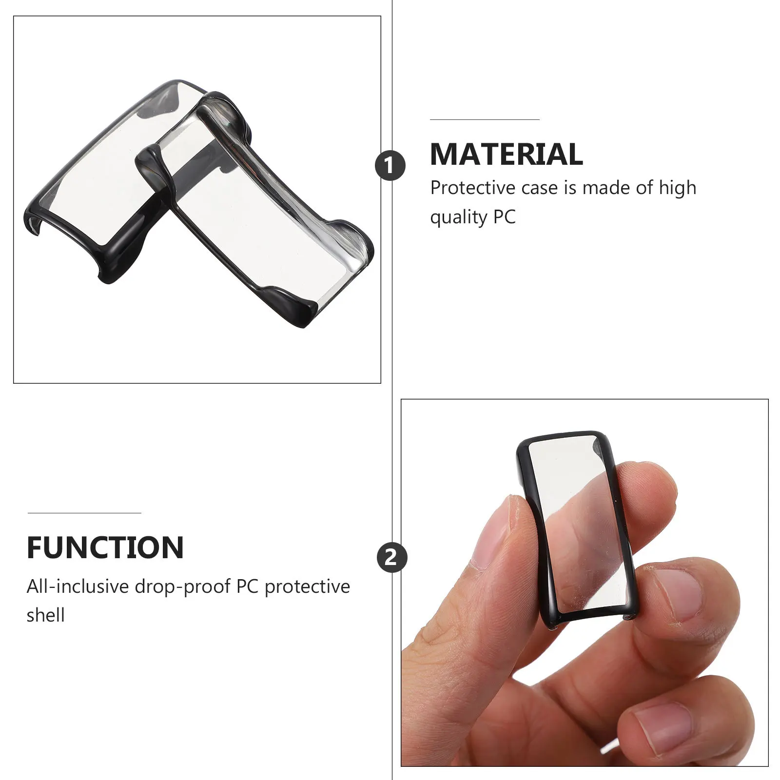 

2 шт., чехол для смарт-браслета, защитный чехол, полная защита от падения, чехол для часов, совместимый с Inspire2, аксессуары для часов из АБС-пластика