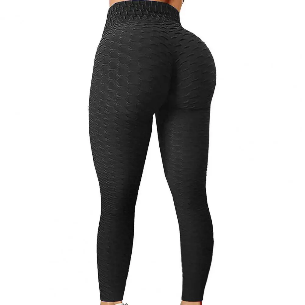 Legginsy sportowe damskie wzór o strukturze plastra miodu bezszwowe legginsy treningowe Push Up Casual rozciągliwe spodnie ołówkowe Fitness siłownia seksowna nowość