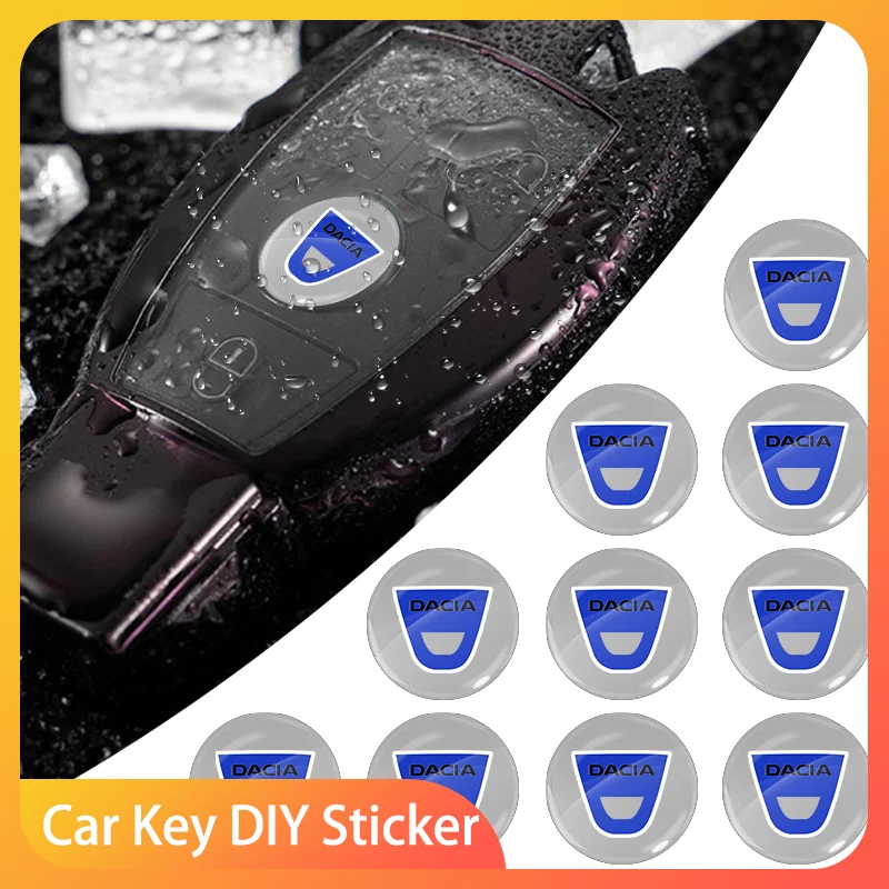 

New 14mm Fob Car Logo Sticker for Car Remote Control Key For Dacia Dokker Jogger Duster Spring Bigster Lodgy