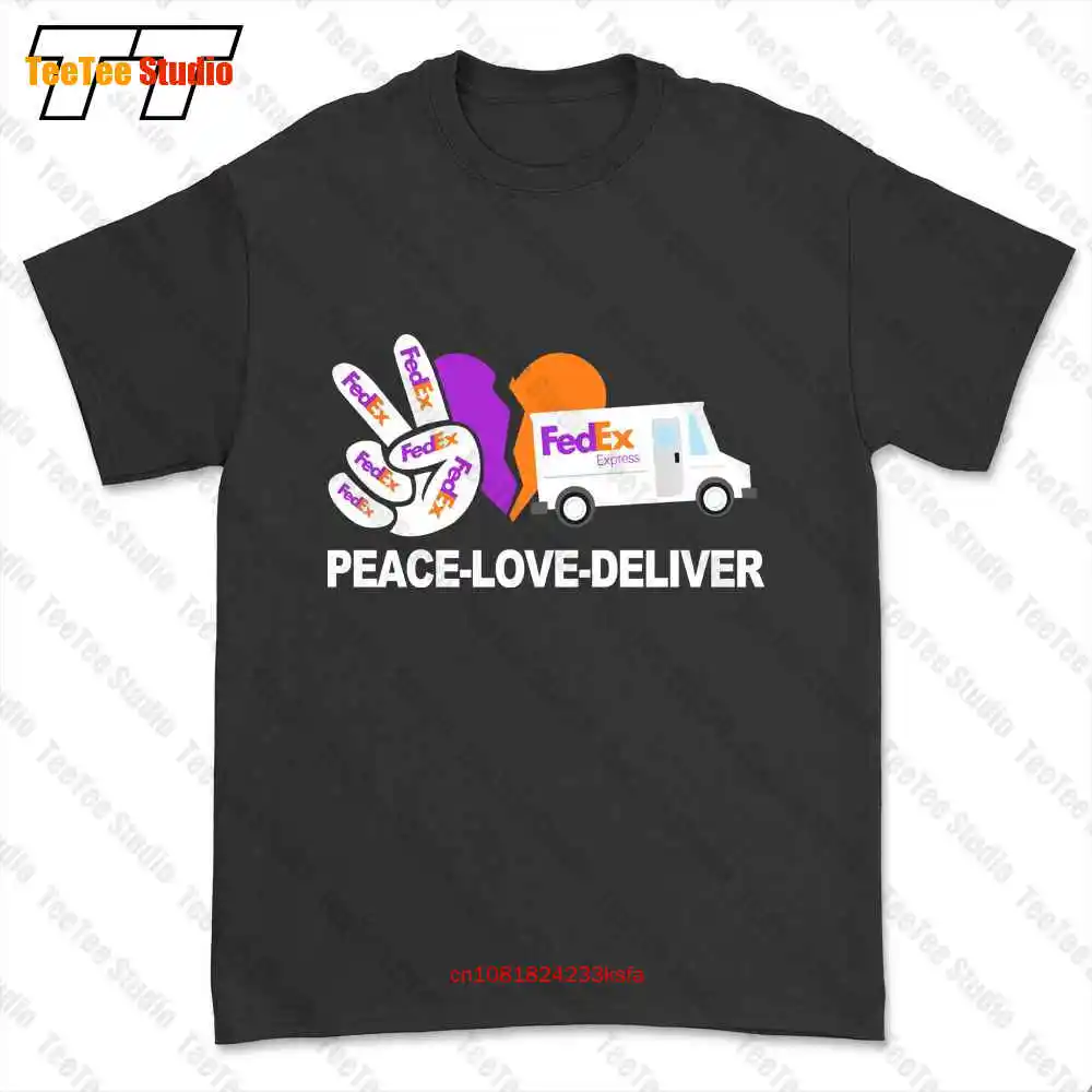 Peace Love Deliver Fedex T-shirt Tee QIW9