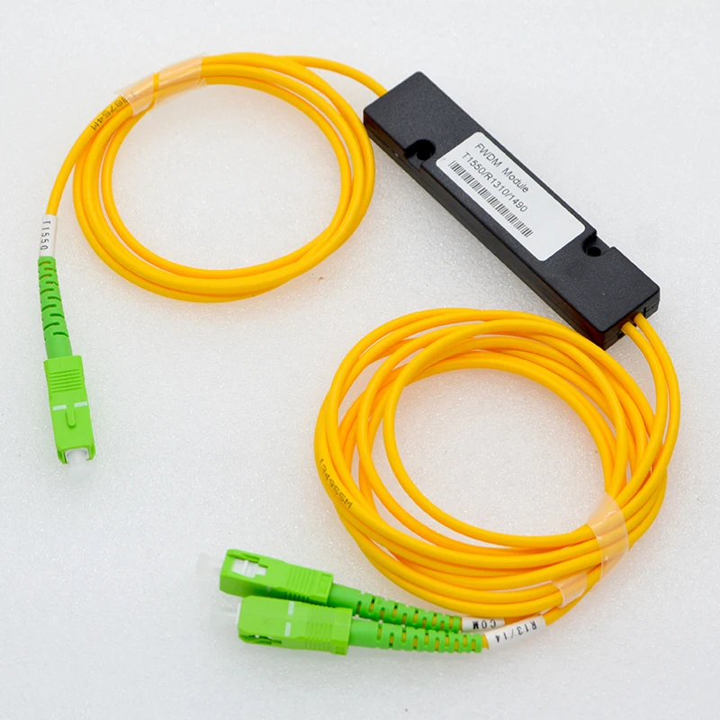 Imagem -02 - Comprimento de Onda da Fibra Divisão Multiplexer Ftth Catv 1x2wdm Fwdm 1314 1490 1550nm Combinador Epon Gpon sc fc Conector Atacado 10 Pcs