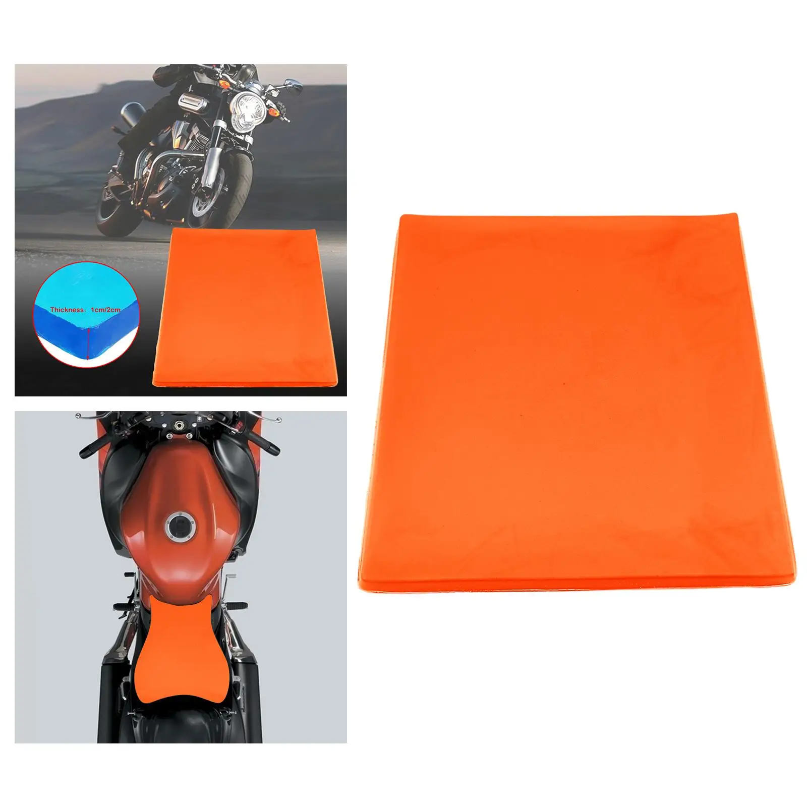 25x25x2cm Cushion Gel Pad Reduce Fatigue Cooling Gel Pad Fits for Motor Bike