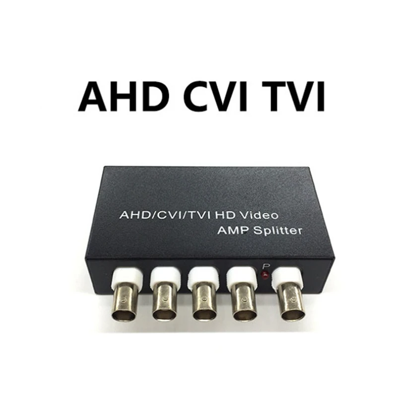 Signal 1 in 4 Out AHD/CVI/TVI Video Splitter HD Coaxial Camera,Black