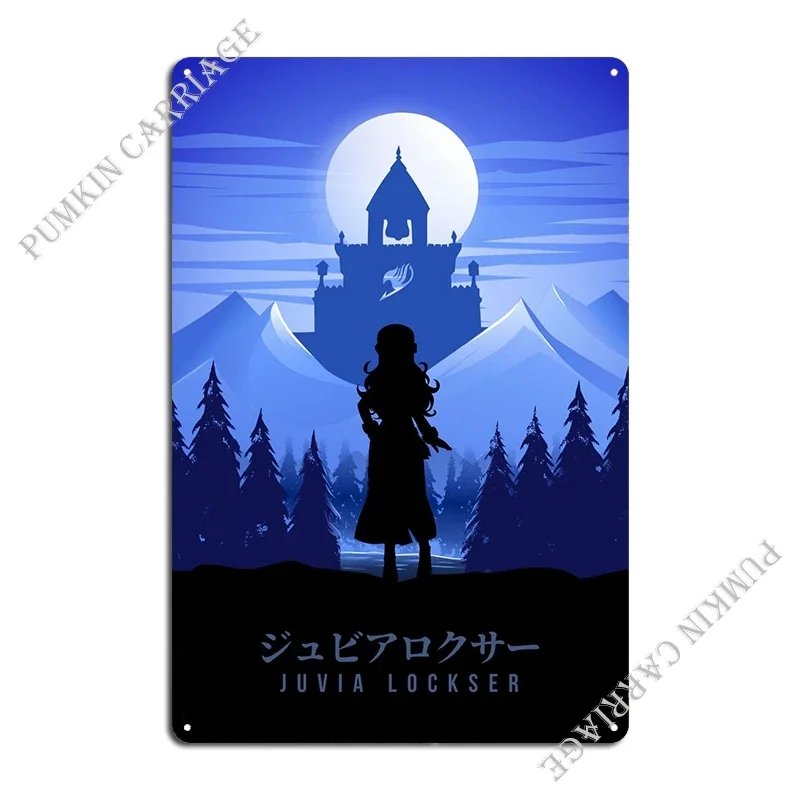 Juvia Lockser Fairy Tail Metal Plaque Garage Living Room Cave Plaques Tin Sign Poster