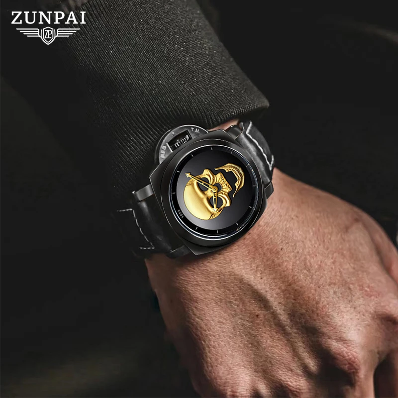 ZUNPAI Original Watch for Men TOP Brand Waterproof Sports Stainless Steel Chronograph 2023New Fashion Luxury Wristwatches