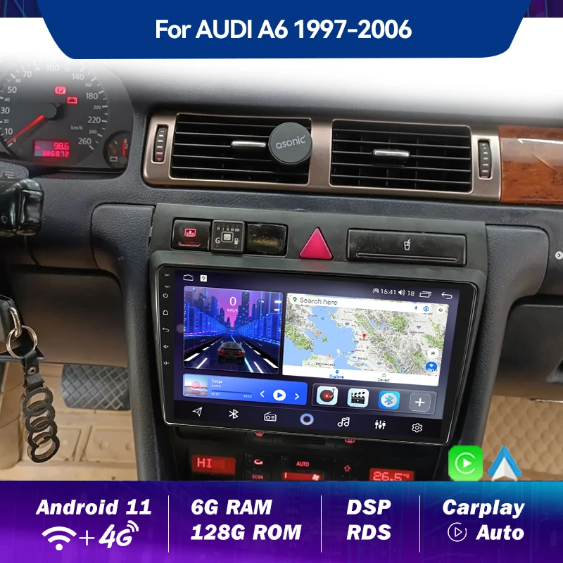 Newest Car Radio Multimedia for Audi A6 C5 1997 - 2004 S6 2 RS6 1 Video Player Carplay Navigation GPS Android 12 2 Din Head Unit