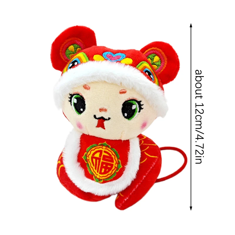 2025 Año de la serpiente mascota colgante Bellyband serpiente del zodiaco juguetes de peluche muñeca Animal decoración del hogar regalos de Año Nuevo