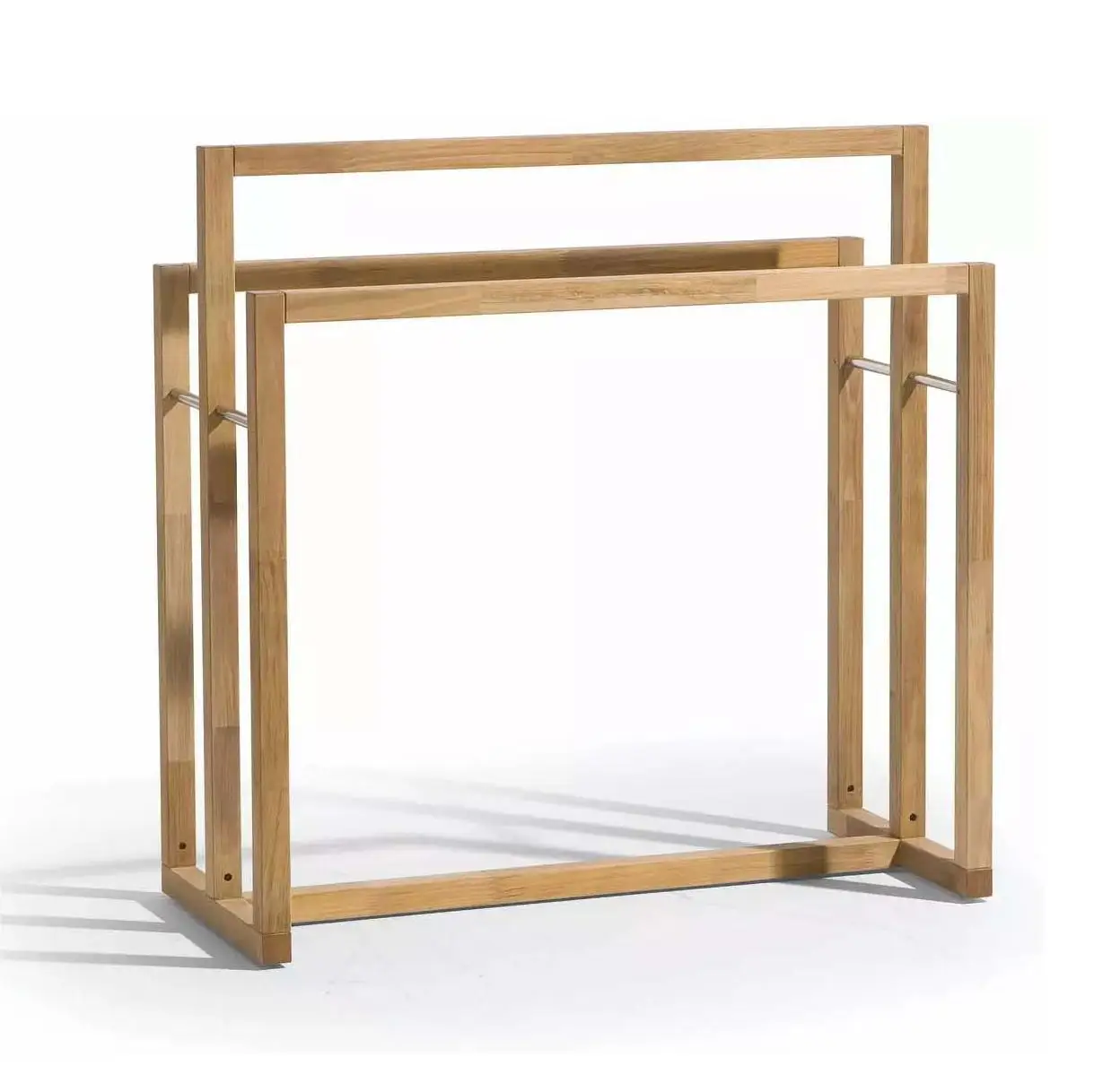 

Современная роскошная стильная уличная мебель из тика для отелей: деревянная вешалка для полотенец у бассейна