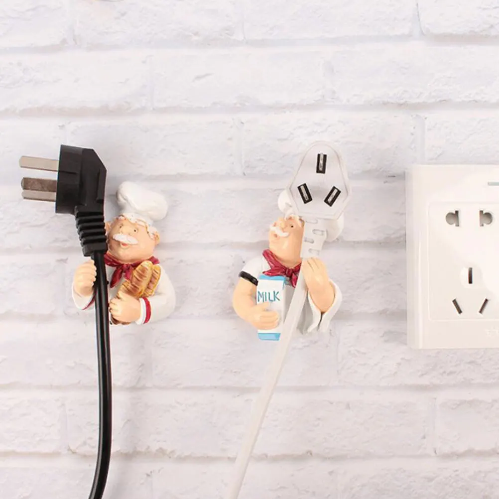 

4 Pcs Plug Hooks Kitchen Wall Hangings Adhesive Rack Hallway ganiser Coat Hanger Utility Creative Key Holder