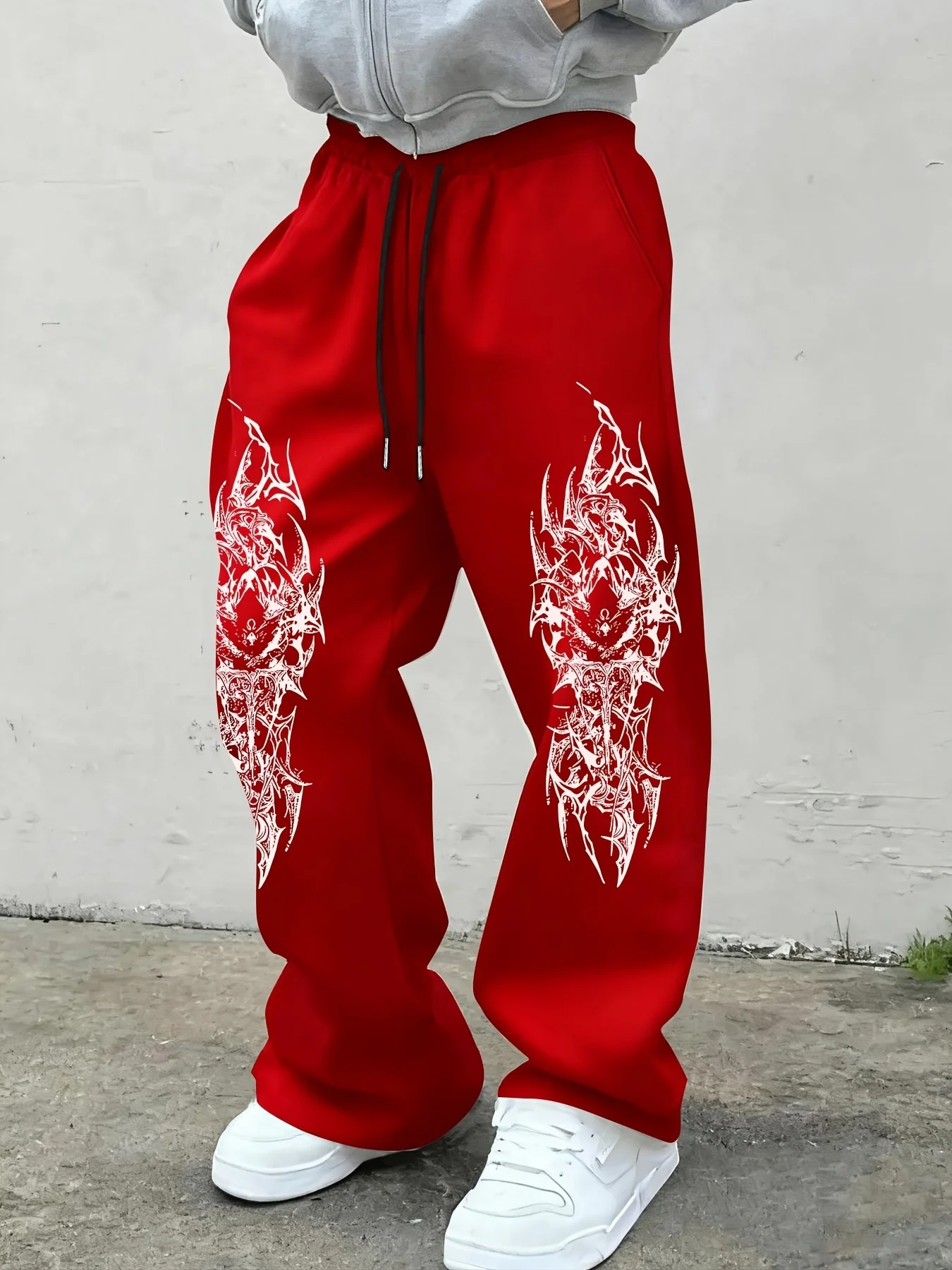 2026 Fashion New Dark Retro Striped Gothic Loose Straight Leg Pants Suitable for Outdoor Street Hip-hop Harajuku Casual Pants