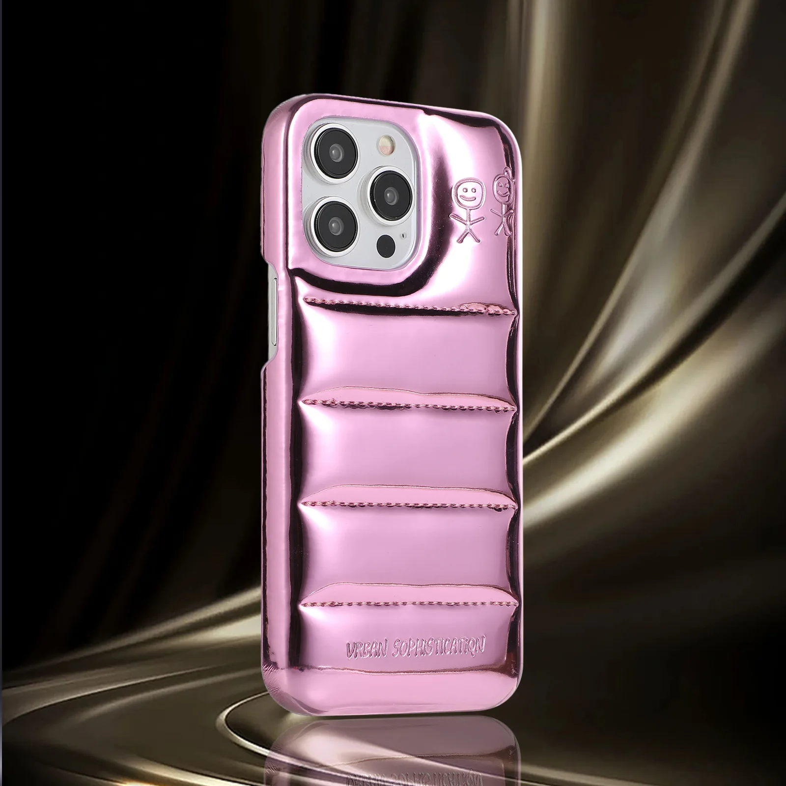 Ins Fashion Warm Winter Down Jacket The Puffer Case Aurora For iPhone 16 15 14 13 12 Pro Max Phone Cases Cover Shockproof Coque - Image 3