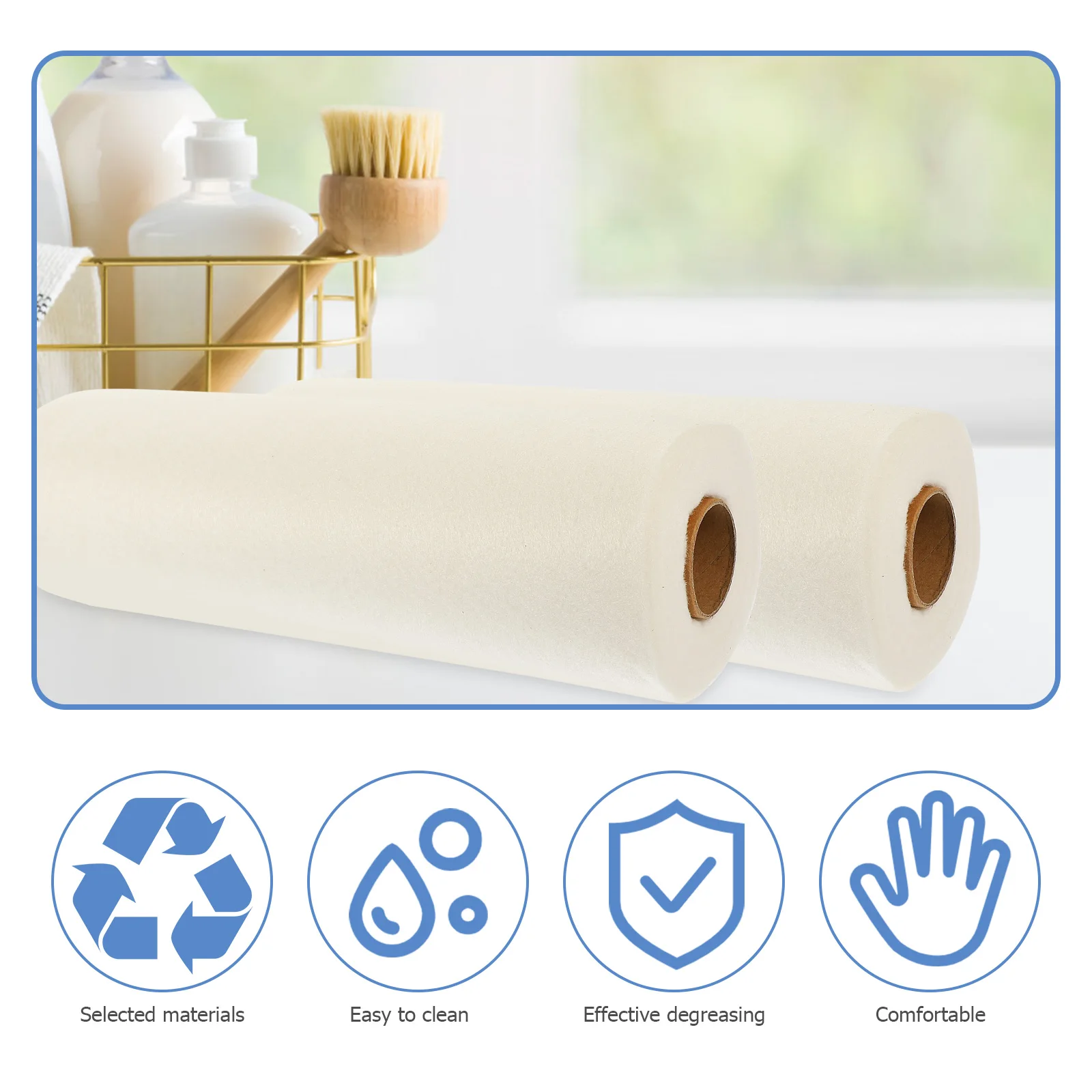 

1 Roll Disposable Kitchen Wipes Oil Absorbent Rags For Tableware Cleaning Bamboo Fiber Dish Cloths Household Cleaning Supplies