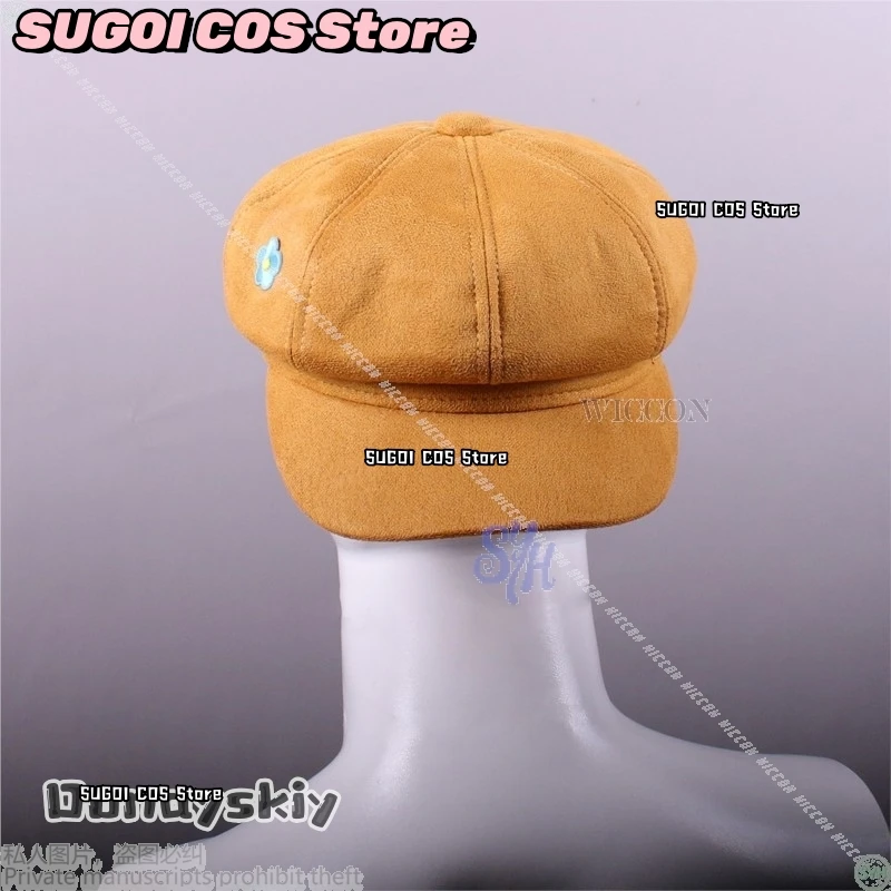 Kostum Anime Cosplay Kpop Demon Baby Saja Boys {SUGOI COS} Topi Oktagonal Y2K Bunga Kuning Kawaii Jirai Kei Prop Beret Halloween