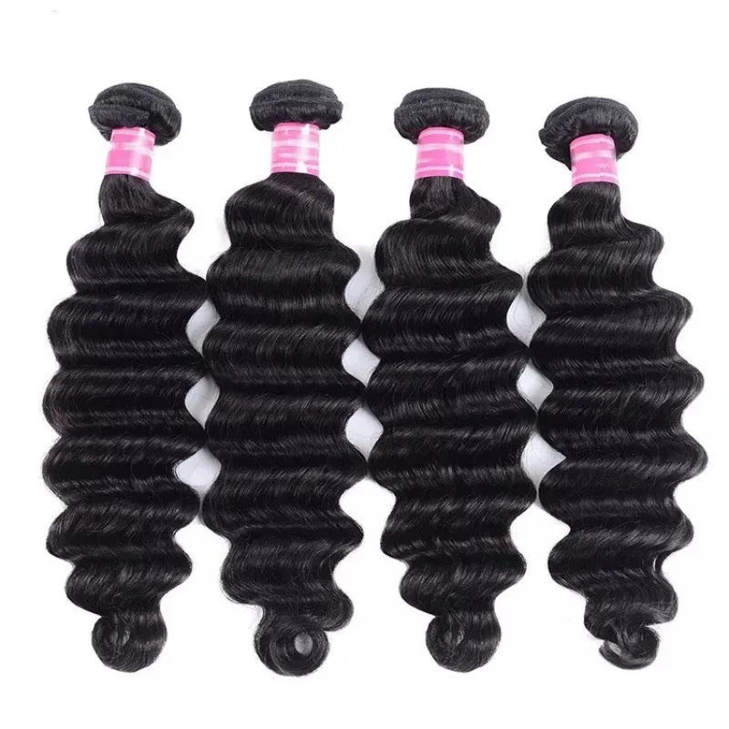 Loose Deep Hair Bundles 100% Human Hair Weaving Extensions For Black Woman Soft and Silky Brazilian Remy Hair Extensions 100g/pc