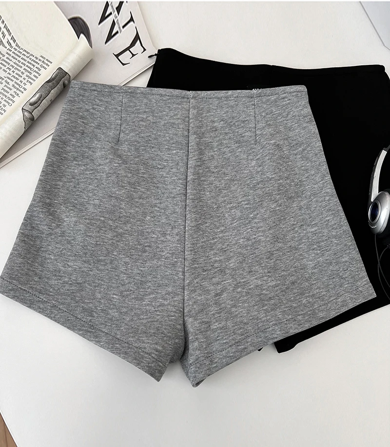 ITOOLIN شورت يوجا نسائي غير رسمي بسحاب أنيق عالي الخصر شورت مكتب على شكل حرف a مثير ضيق صيفي رياضي نسائي بنطلون 2025 #2