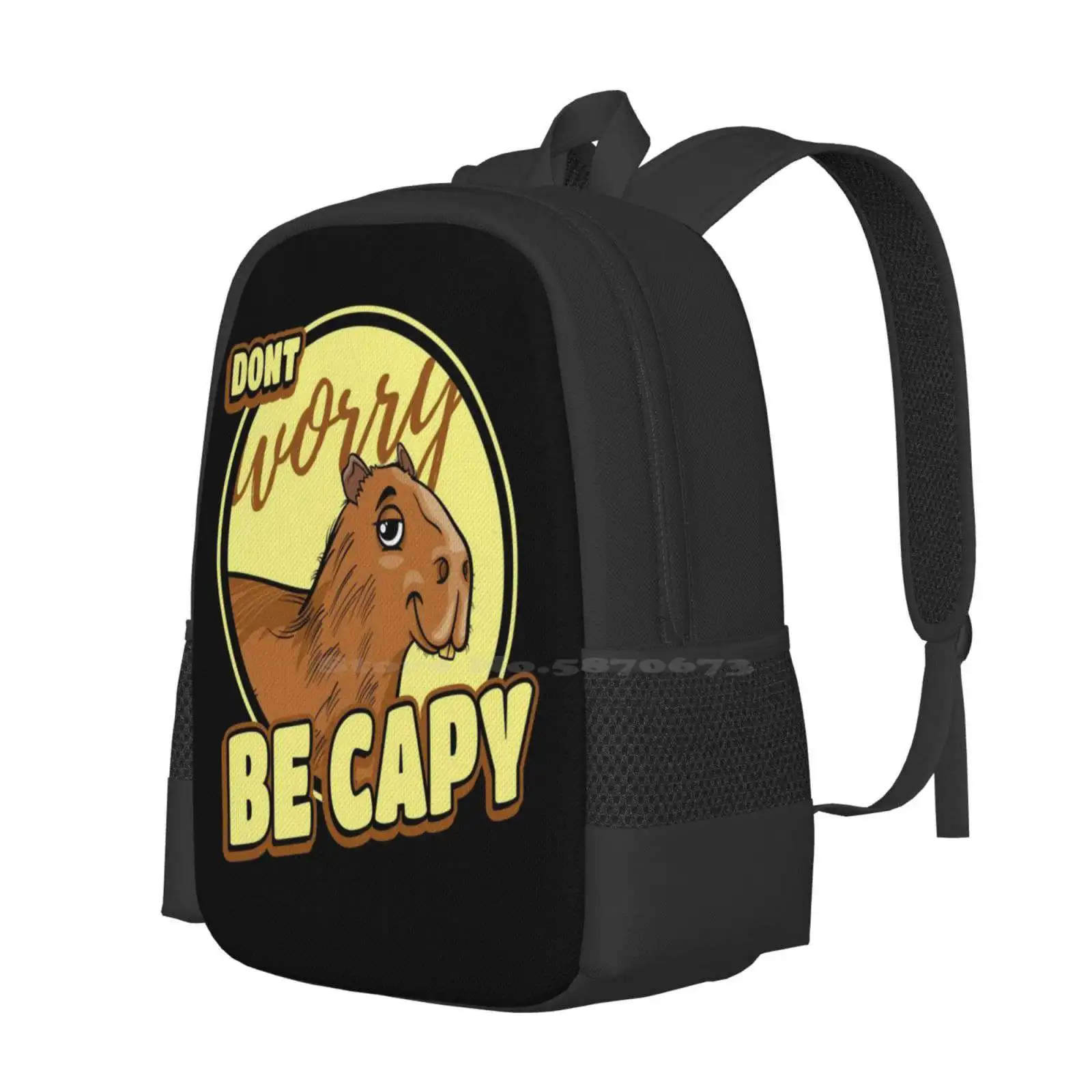 Capybara Retro Capibara Hot Sale Schoolbag Backpack Fashion Bags Capybara Retro Capibara Carpincho Guinea Pig Giant Rodent