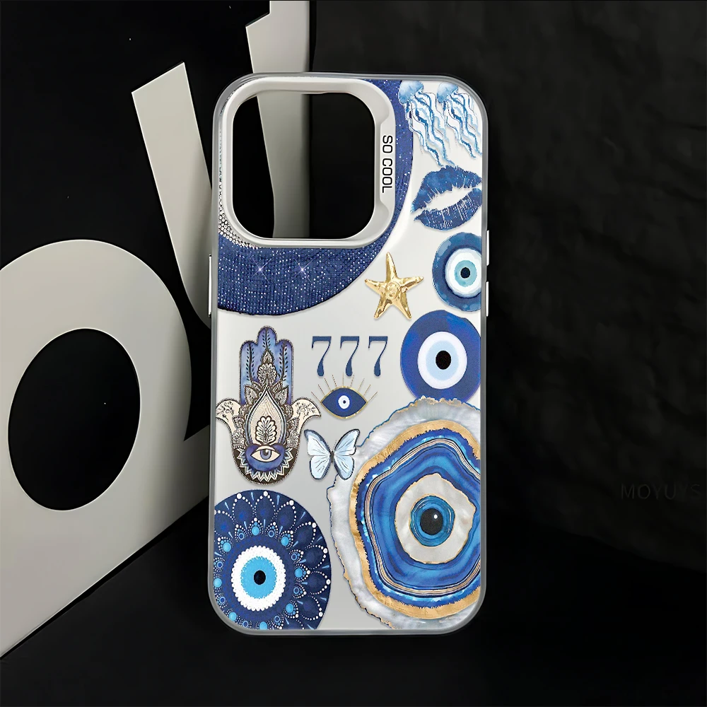 Blue Evil Eye Pattern Mystic A - Apple Iphone 15 Pro Max ulasan dan harga