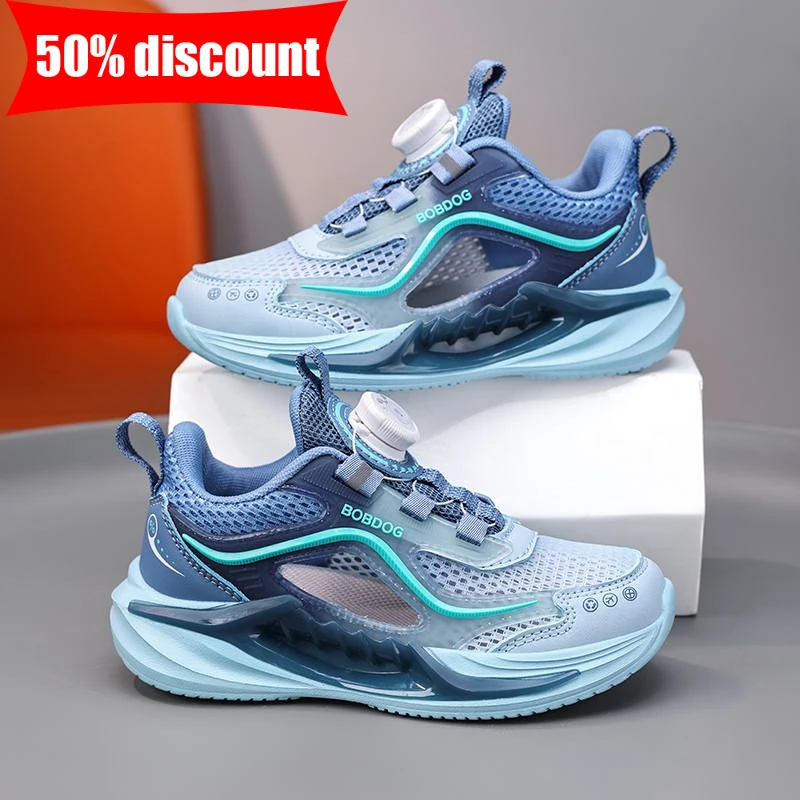 

Childrens Casual Shoes Summer Hollow Comfortable Lightweight Casual School Running Shoes Mesh Rotary Buckle Outdoor Sports Shoes