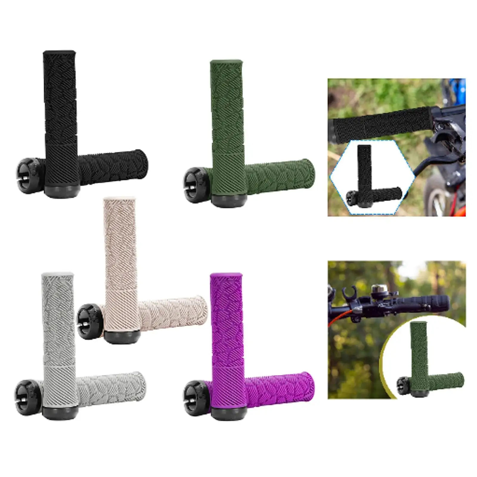 

Bike Handlebar Grips Universal for Foldable Bikes Shockproof Cycling Accessories Lightweight 2Pcs Bicycle Handle Grips Bike Grip