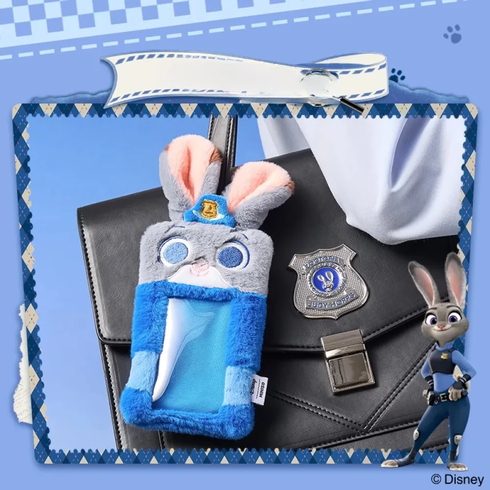 سلسلة مفاتيح لحامل البطاقات القطيفة من Zootopia Judy Hopps - حقيبة بتصميم كرتوني ناعمة ولطيفة للبطاقات والمفاتيح والمدرسة والمكتب #2