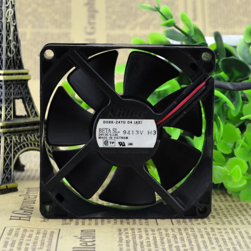New Cooler Fan For Nidec D08K-24TU 04(AX) 24V 0.13A 8025 Inverter Cooling Fan