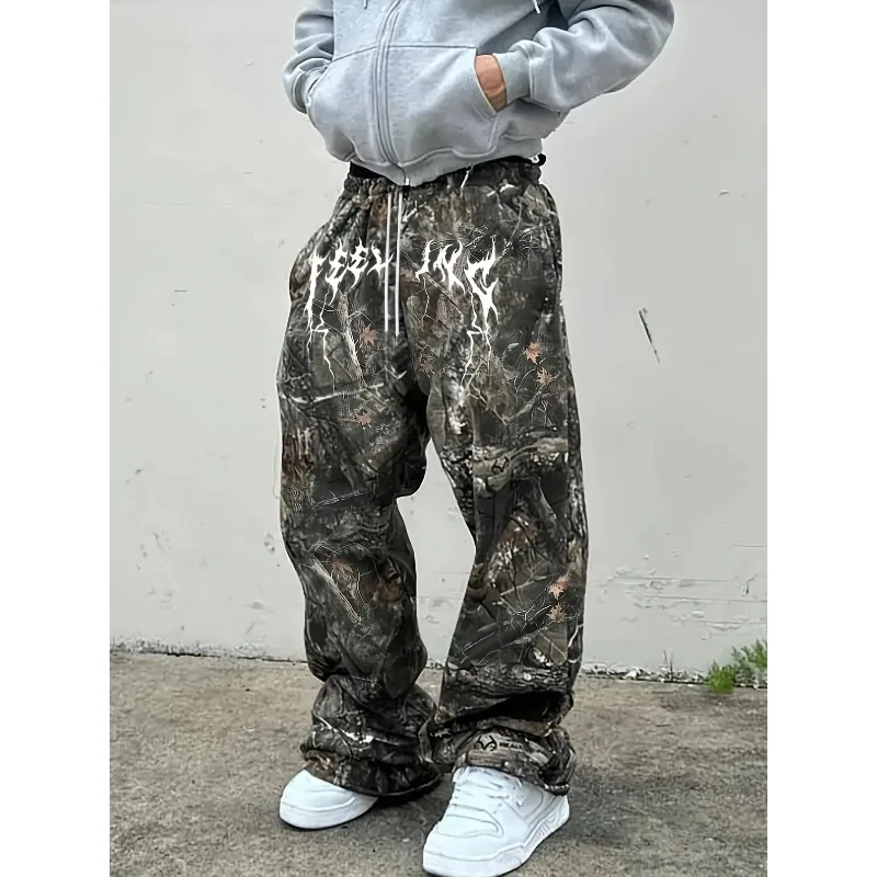 Men's Jungle Camouflage Full Print Streetwear All-Season Thin Pants Trousers Suitable for Gym Outdoor Casual Wear