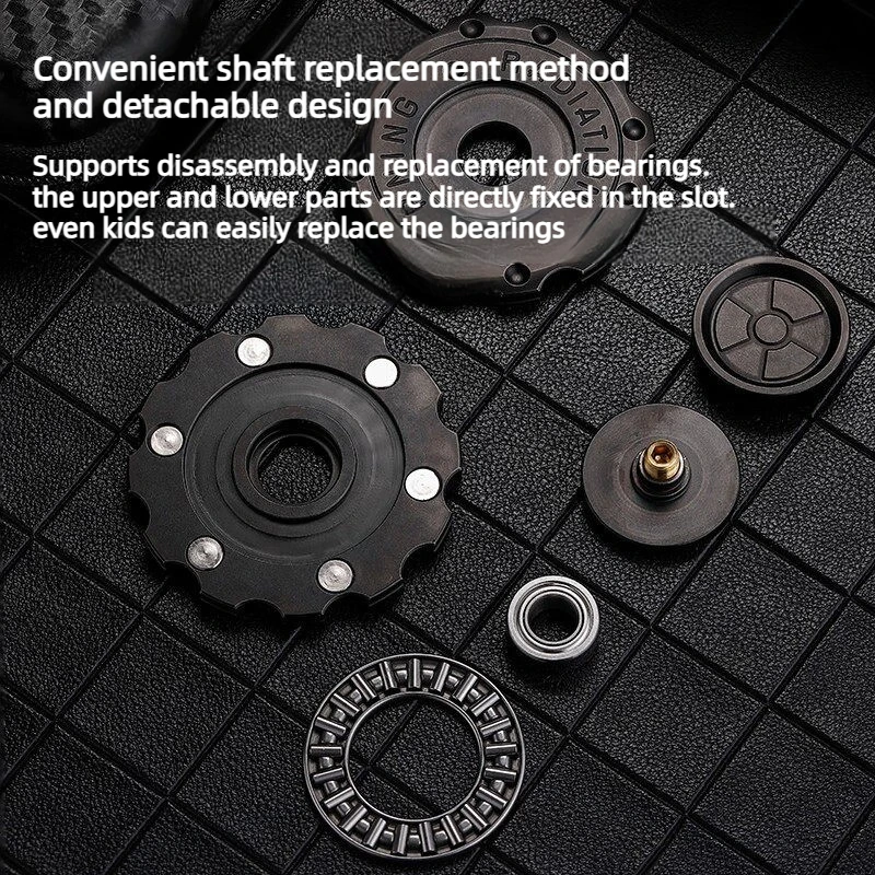 SJYEDC الجزء المغناطيسي الفرس الفولاذ المقاوم للصدأ الميكانيكية الدورية جيروسكوب ببصمة الإصبع لعبة تخفيف التوتر المركبة