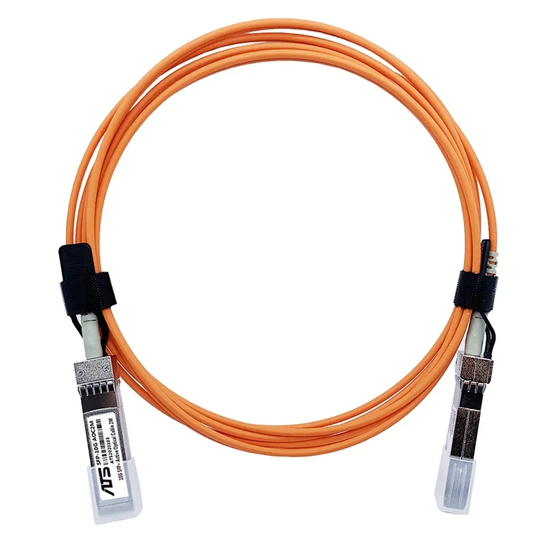 كابل بصري نشط 10G AOC OM2 SFP+ إلى SFP+ 10GBASE ألياف بصرية لمفتاح Cisco وMikroTik وUbiquiti... إلخ