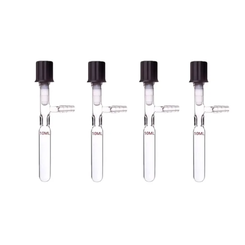 

Tube-shaped solvent storage bottle with high vacuum valve sealing 10ML tube reaction tube reaction bottle