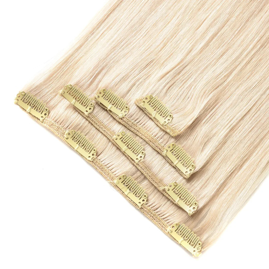 شعر مستعار، شعر مستعار، مشبك شعر نسائي مستقيم، مجموعة شعر مكونة من أربع قطع، وصلة شعر مستعار بدون خياطة #3