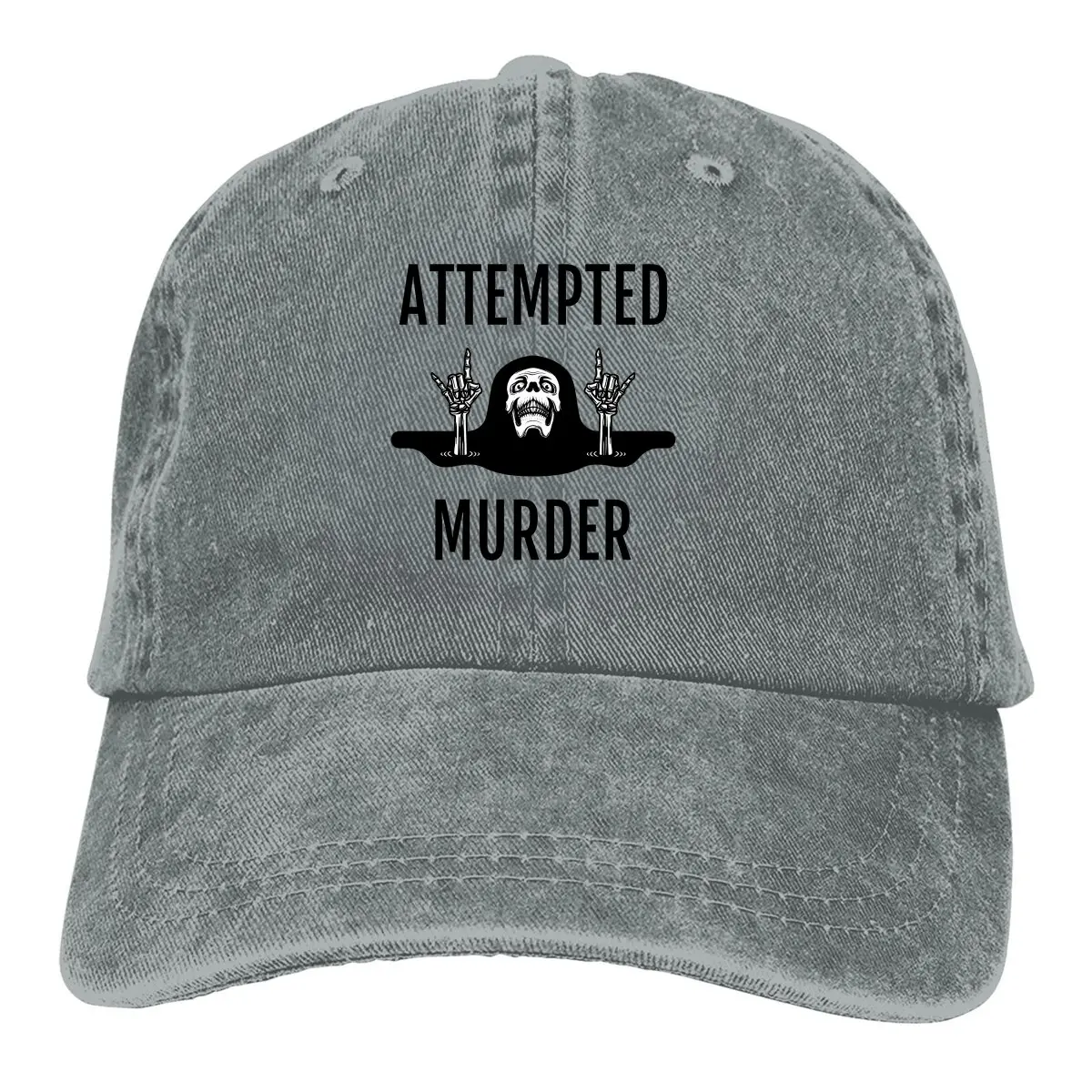 Skeleton Baseball Caps Peaked Cap Attempted Murder Sun Shade Hats for Men Women